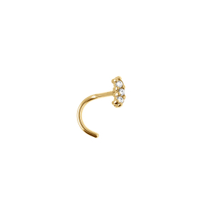 PIERCING ACIER DORÉ NEZ OXYDES BLANCS