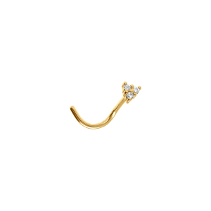 PIERCING ACIER DORÉ NEZ TRIANGLE OXYDES BLANCS