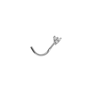 PIERCING ACIER NEZ OXYDES BLANCS TRIANGLE BLANC