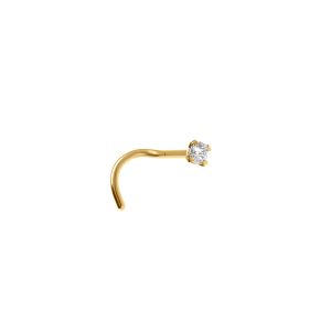 PIERCING ACIER DORÉ NEZ OXYDE BLANC