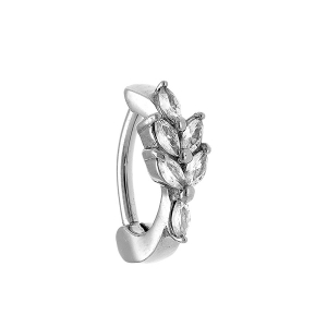 PIERCING ACIER NOMBRIL FEUILLAGE