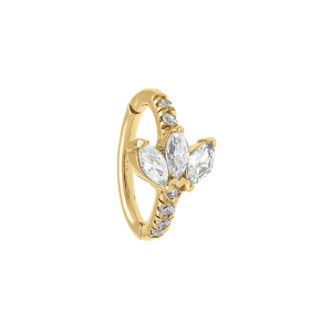 PIERCING ACIER DORÉ NOMBRIL