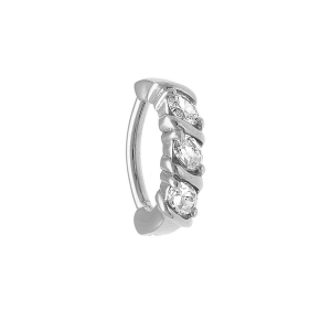 PIERCING ACIER NOMBRIL OXYDES BLANCS