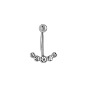 PIERCING ACIER OREILLE ROOK ET ARCADE 5 OXYDES BLANCS SERTIS CLOS