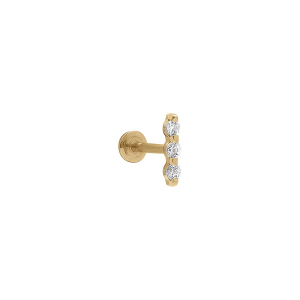 PIERCING ACIER DORÉ OREILLE HELIX, TRAGUS