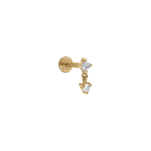 PIERCING ACIER DORÉ OREILLE HELIX, TRAGUS