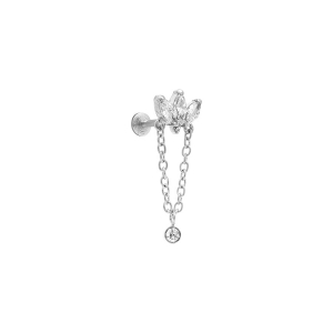 PIERCING ACIER OREILLE HELIX OXYDES BLANCS