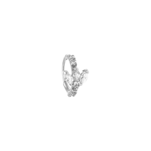 PIERCING ACIER OREILLE HELIX, ROOK ANNEAU OXYDES BLANCS
