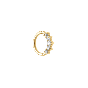 PIERCING ACIER DORÉ OREILLE HELIX, TRAGUS, DAITH ANNEAU OXYDES BLANCS