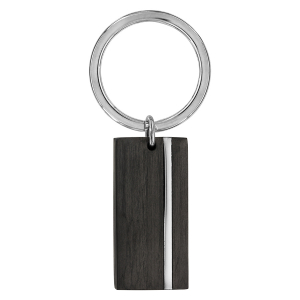 PORTE CLEF ACIER ET CARBONE RECTANGULAIRE