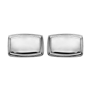 BOUTONS DE MANCHETTE ACIER RECTANGULAIRE LISSE
