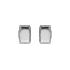 BOUTONS DE MANCHETTE ACIER RECTANGULAIRE LISSE