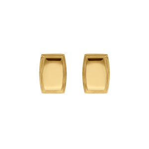 BOUTONS DE MANCHETTE ACIER DORÉ RECTANGULAIRE LISSE BOUTONS DE MANCHETTE ACIER DORÉ RECTANGULAIRE LISSE