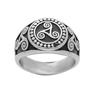 BAGUE ACIER TRISKEL
