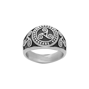 BAGUE ACIER TRISKEL