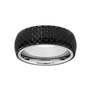 BAGUE ACIER ET CARBONE