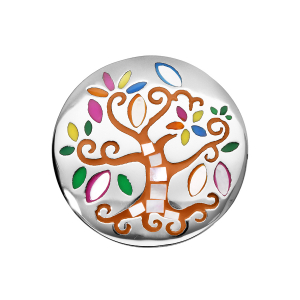 BAGUE STELLA MIA RONDE ARBRE DE VIE MULTI COULEUR ET NACRE