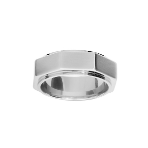 BAGUE ACIER FORME ECROU A GRAVER