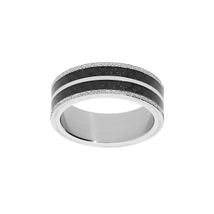 BAGUE ACIER ET CARBONE