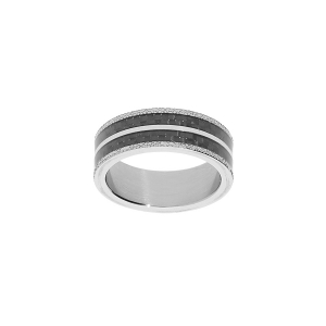 BAGUE ACIER ET CARBONE