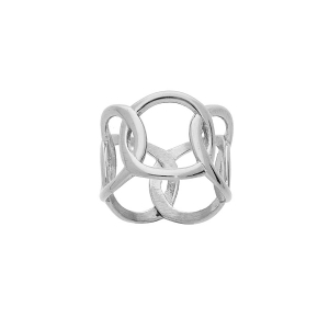 BAGUE ACIER MULTI CERCLES ENTRELACÉS