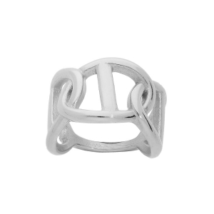 BAGUE ACIER MOTIF GRAIN DE CAFÉ