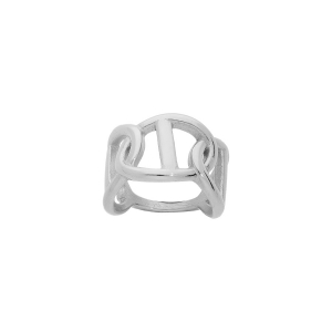 BAGUE ACIER MOTIF GRAIN DE CAFÉ