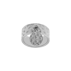BAGUE ACIER PAMPILLE MARTELEE