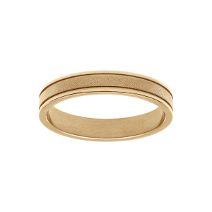 BAGUE ACIER ET PVD DORÉ 4MM