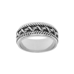 ALLIANCE ACIER PATINÉE MOTIF CORDAGE