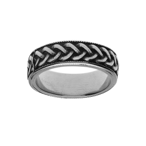 ALLIANCE ACIER PATINÉE MOTIF TRESSE