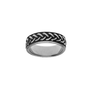 ALLIANCE ACIER PATINÉE MOTIF TRESSE