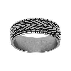 ALLIANCE ACIER PATINÉE MOTIF CHEVRONS