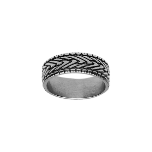 ALLIANCE ACIER PATINÉE MOTIF CHEVRONS