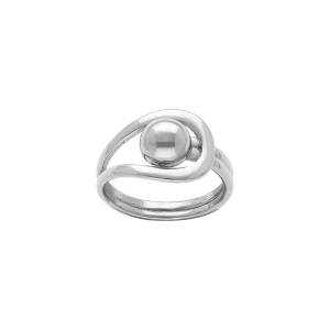 BAGUE ACIER AVEC BOULE