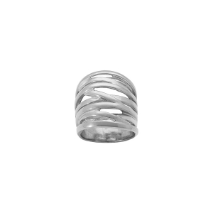 BAGUE ACIER LARGE