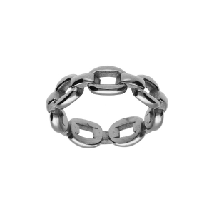 BAGUE ACIER MAILLES ENTRELACÉES