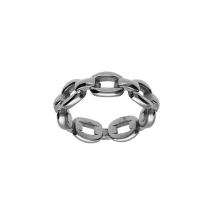 BAGUE ACIER MAILLES ENTRELACÉES