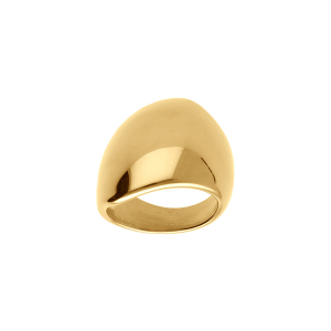 BAGUE ACIER DORÉ LARGE