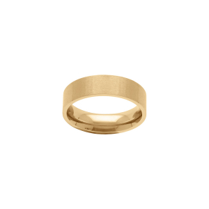 BAGUE ACIER DORÉ JAUNE RUBAN 6MM