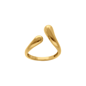 BAGUE ACIER DORÉ RÉGLABLE