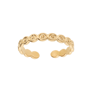 BAGUE ACIER ET PVD DORÉ RÉGLABLE