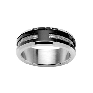 ALLIANCE ACIER  CABLE NOIR + NOIR