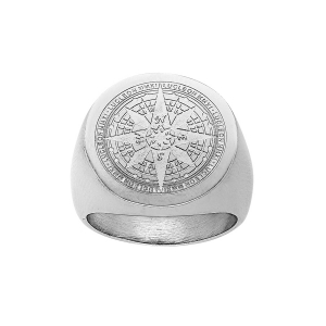 BAGUE ACIER RONDE GLOBE TROTTER