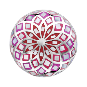 BAGUE ACIER RONDE BOMBEE STELLA MIA DEGRADE ROSE ET NACRE BLANCHE