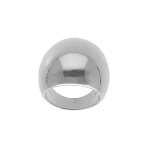 BAGUE ACIER GROS JONC BOMBE LISSE