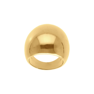 BAGUE ACIER DORÉ GROS JONC BOMBE LISSE BAGUE ACIER DORÉ GROS JONC BOMBE LISSE