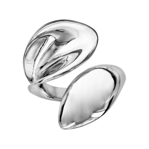 BAGUE ACIER OUVERTE 2 POINTES