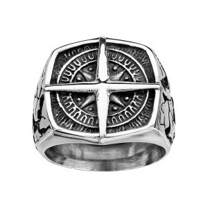 BAGUE ACIER PATINE GLOBE TROTTER