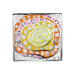 PENDENTIF ACIER STELLA MIA FORME RECTANGLE RÉSINE ET NACRE